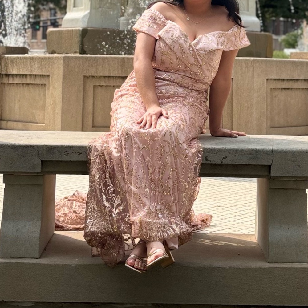 Elegant Off-Shoulder Lace Prom Dress - Picture 3 of 3